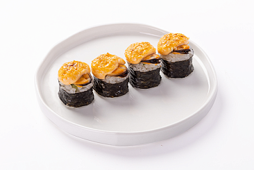 Запеченный ролл с мидией 4 шт